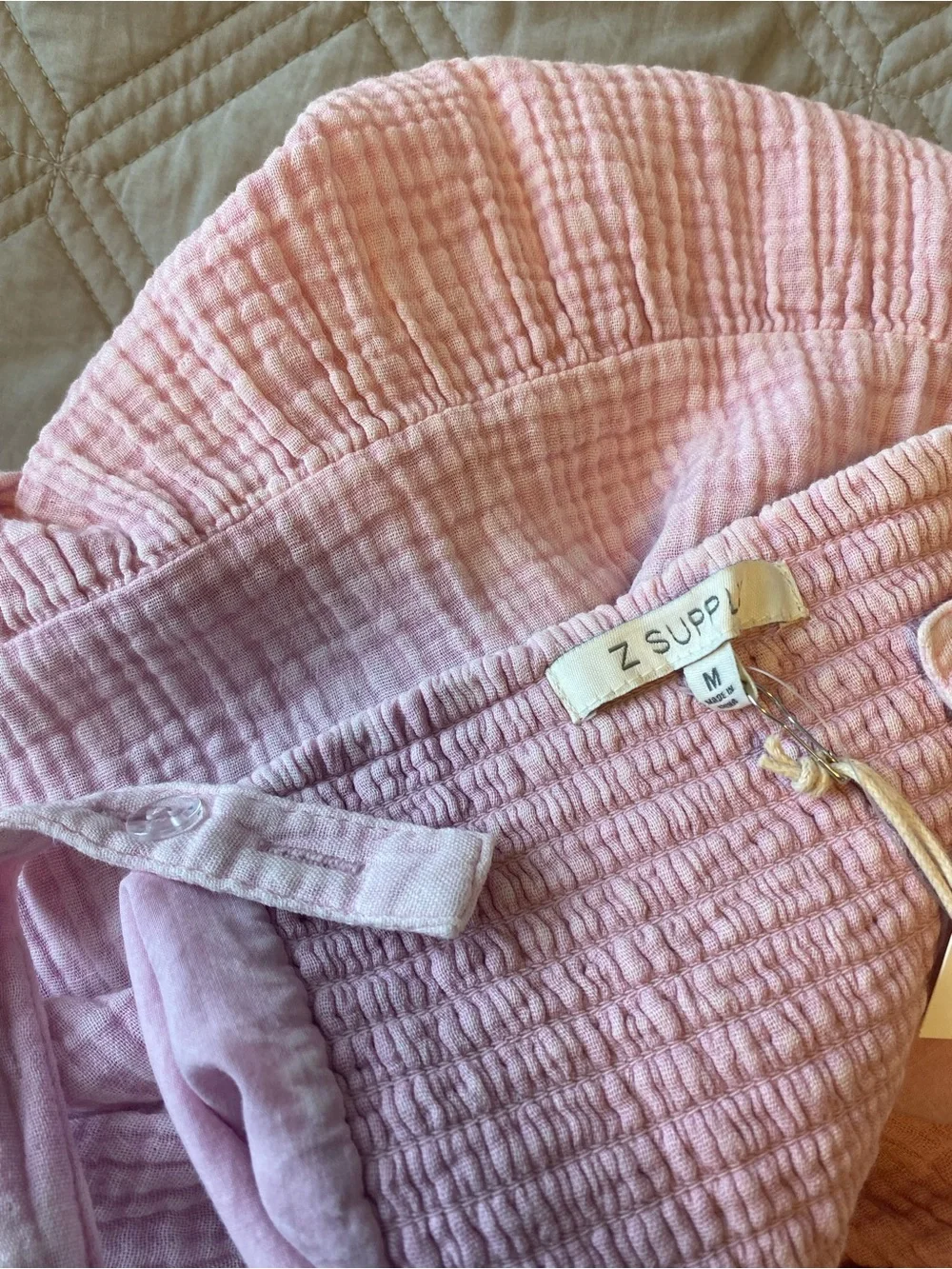 Z Supply Light Pink Tiered Midi Dress - Picture 6 of 7